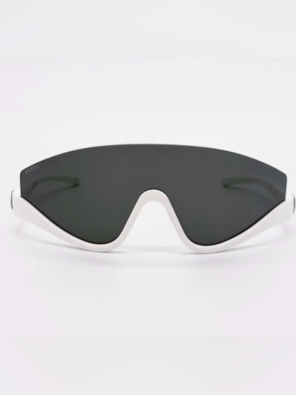 Gucci GG1650S 007 XL White Frame Shield Sunglasses with Case